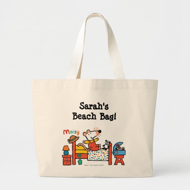 Grand Tote Bag Maisy adorable dans les salons rouges (Devant)