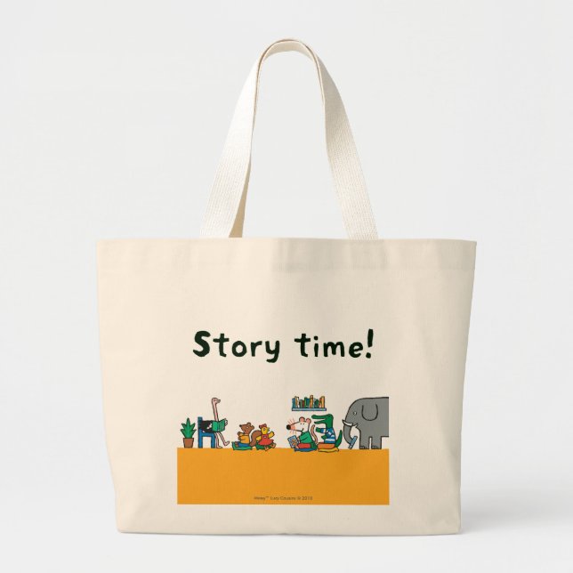 Grand Tote Bag Maisy et amis lus ensemble (Devant)