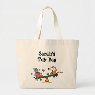 Grand Tote Bag Maisy et bascule pointillée au terrain de jeu