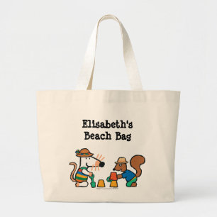 Grand Tote Bag Maisy et Cyrille construisent un château de sable