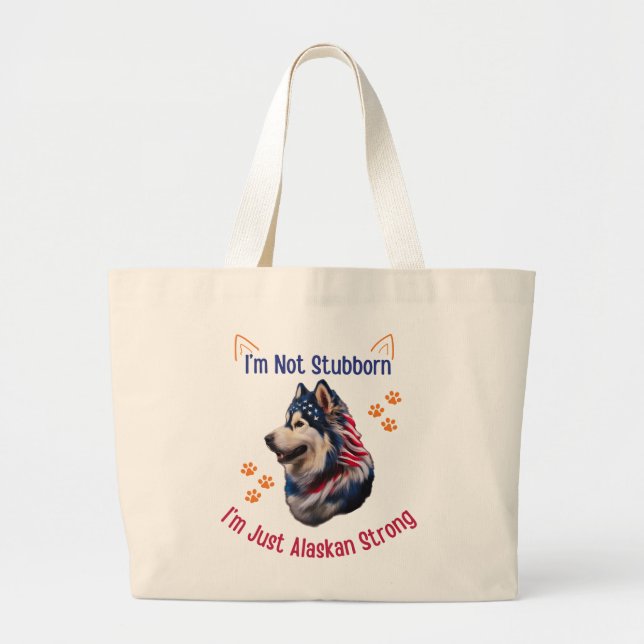 Grand Tote Bag Malamute d'Alaska (Devant)