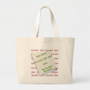 Grand Tote Bag Malamute d'Alaska vilain ou Nice