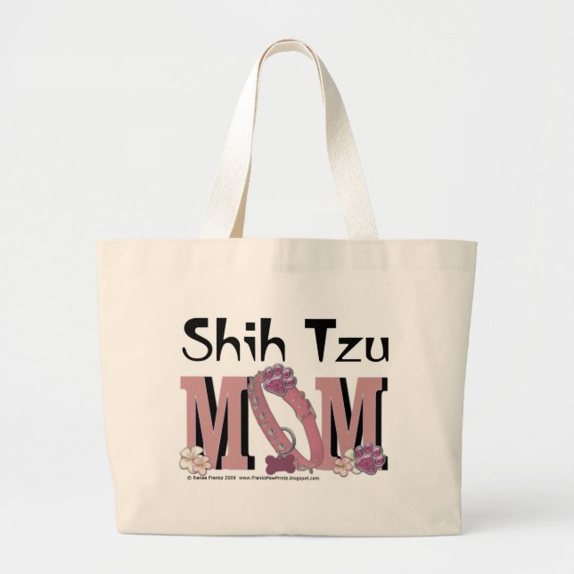 Grand Tote Bag MAMAN de Shih Tzu (Devant)