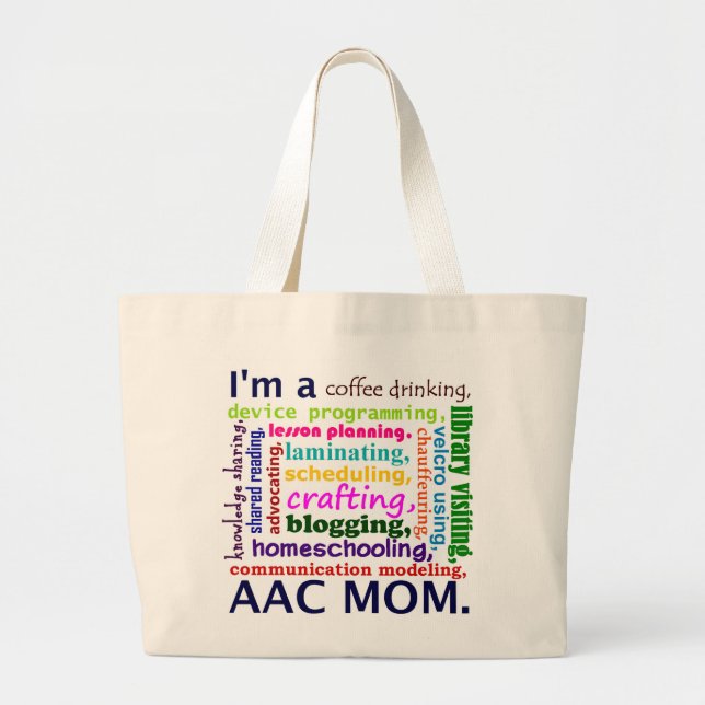 Grand Tote Bag Maman Fourre-tout d'AAC Homeschooling (Devant)