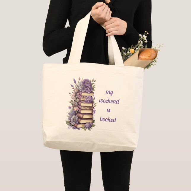 Grand Tote Bag Manger dormir et lire (Devant (produit))