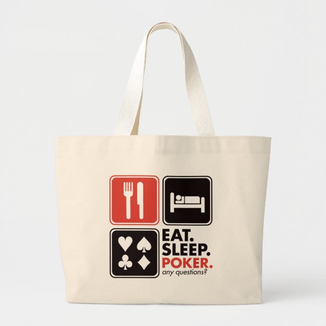 Grand Tote Bag Mangez le tisonnier de sommeil (Devant)