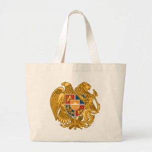 Grand Tote Bag Manteau des bras de l'Arménie - emblème arménien