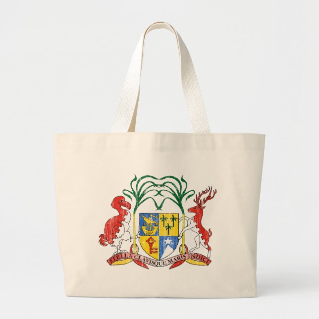 Grand Tote Bag Manteau des Îles Maurice des bras (Devant)