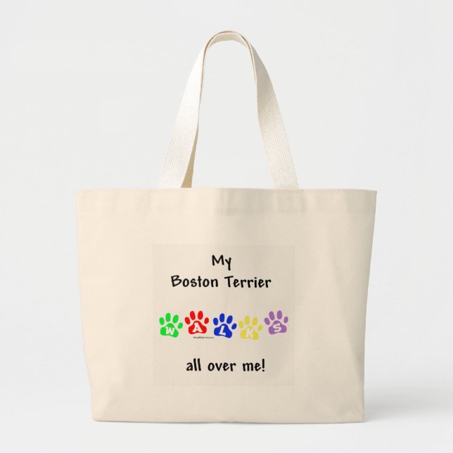 Grand Tote Bag Marches de Boston Terrier (Devant)