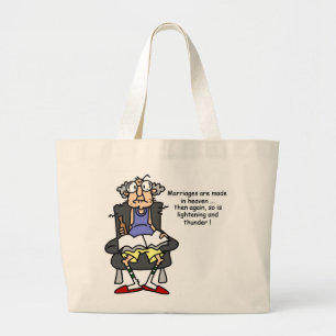 Grand Tote Bag Mariage, Éclair, Humour tonnerre