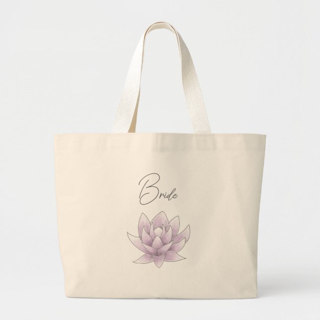 Grand Tote Bag Mariage Pink Lotus Bride (Devant)