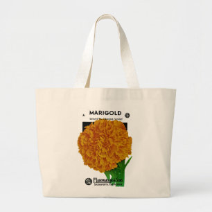 Grand Tote Bag Marigold Vintage Seed Packet