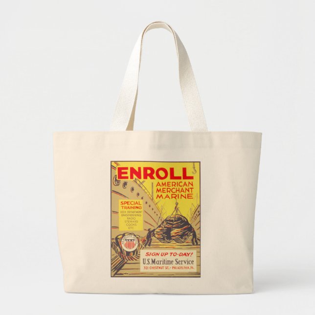 GRAND TOTE BAG MARINE MERCHANT (Devant)