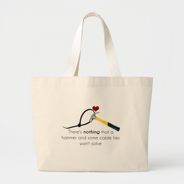 Grand Tote Bag Marteau et zap-strap (Devant)