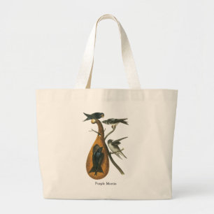 Grand Tote Bag Martin pourpre, John Audobon