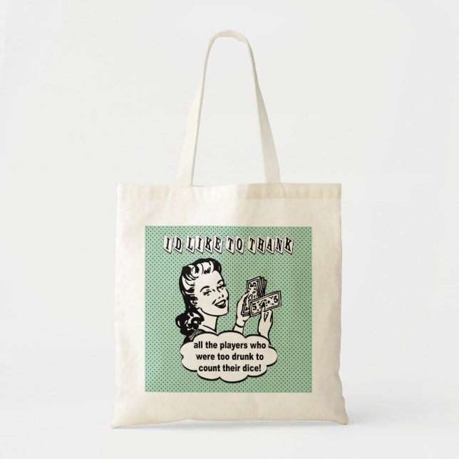 Grand Tote Bag Matrices drôles - je voudrais remercier (Devant)