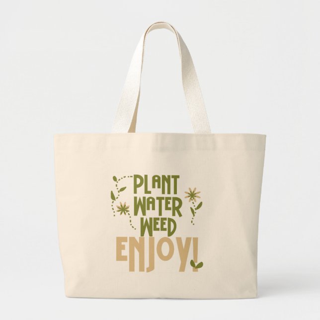 Grand Tote Bag Mauvaise herbe plante (Devant)