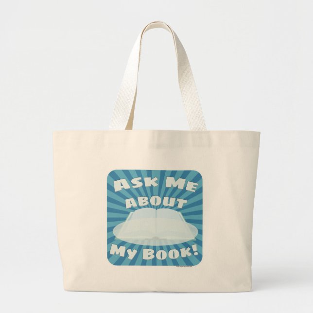 Grand Tote Bag Me demander mon livre Conception personnalisée (Devant)