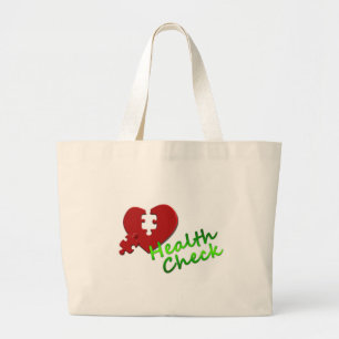 Grand Tote Bag Médecin Infirmière Médicale Bureau Amour de la pai