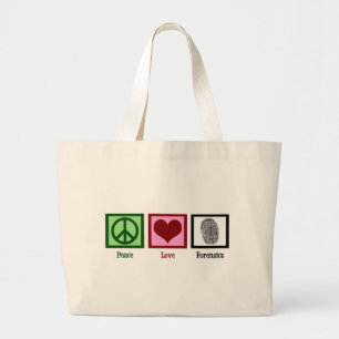 Grand Tote Bag Médecines légales d'amour de paix