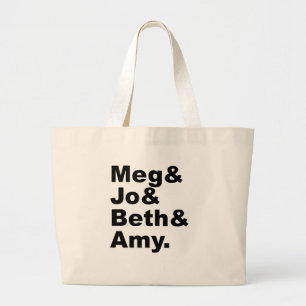 Grand Tote Bag Meg & Jo & Beth & Amy Littérature des petites fem