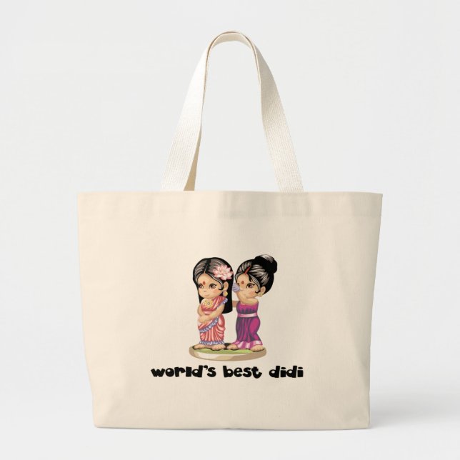 Grand Tote Bag Meilleur Didi du monde (Devant)