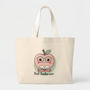 Grand Tote Bag Meilleur Enseignant jamais Apple Design