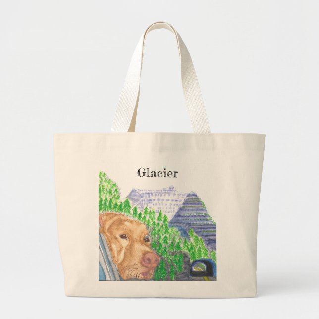 Grand Tote Bag Meilleur Ride Ever Aquarelle Souvenir (Devant)