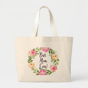 Grand Tote Bag Meilleure maman Ever Floral !