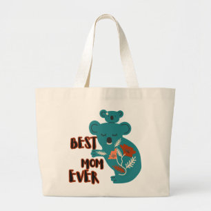 Grand Tote Bag Meilleure maman Ever Koala Fête des mères
