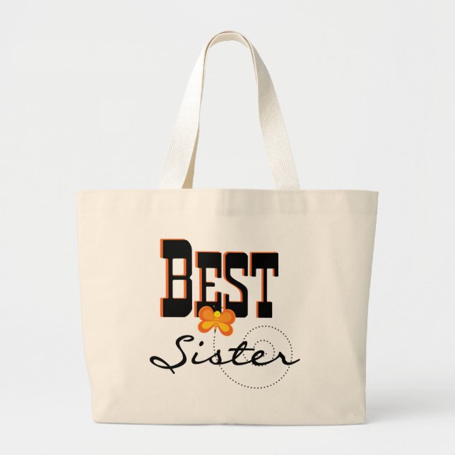 Grand Tote Bag Meilleurs T-shirts et cadeaux de Soeurs (Devant)
