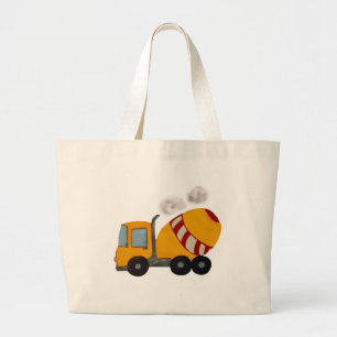 Grand Tote Bag Mélangeur concret jaune et rouge
