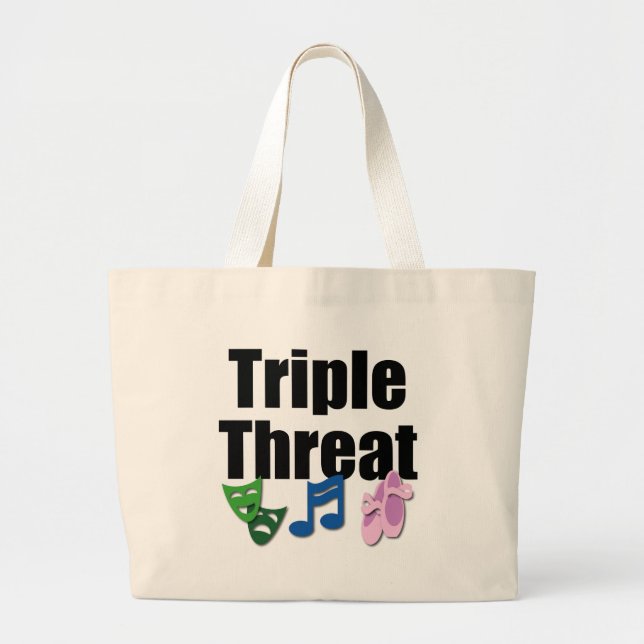 Grand Tote Bag Menace triple Fourre-tout (Devant)