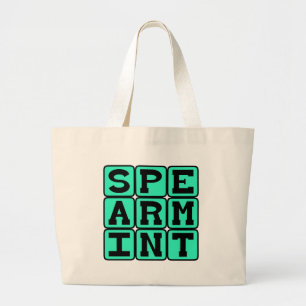 Grand Tote Bag Menthe verte, saveur de chewing-gum