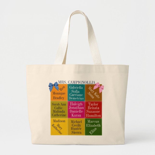 Grand Tote Bag Merci enseignant de classe Fourre-tout - SRF (Devant)