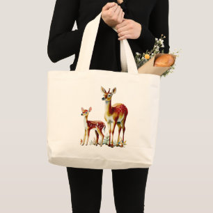 Grand Tote Bag Mère Deer et Fawn