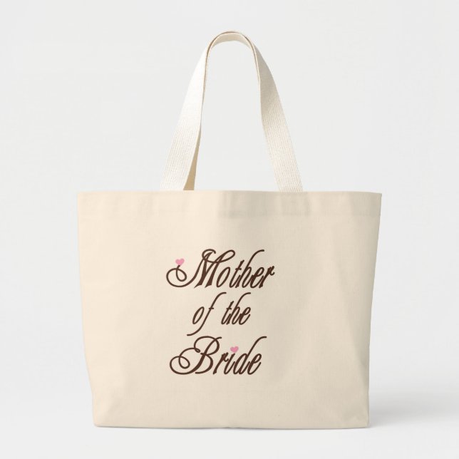 Grand Tote Bag Mère des bruns chics de jeune mariée (Devant)