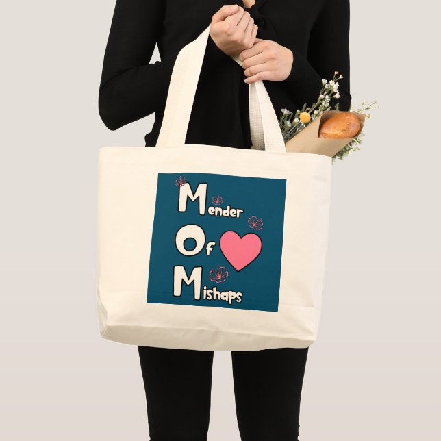Grand Tote Bag Mère Fête Mère Mender De Mishaps Healer Fixer (Devant (produit))