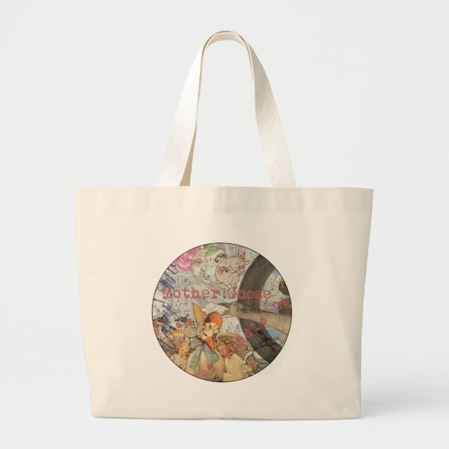 Grand Tote Bag Mère Goose Nursery Rhyme Fairy Tale (Devant)