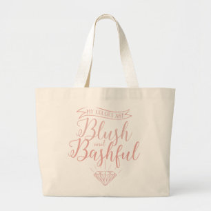Grand Tote Bag Mes couleurs sont rougissantes et bavardes, mariag