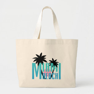 Grand Tote Bag Miami-Beach-Floride-Typographie