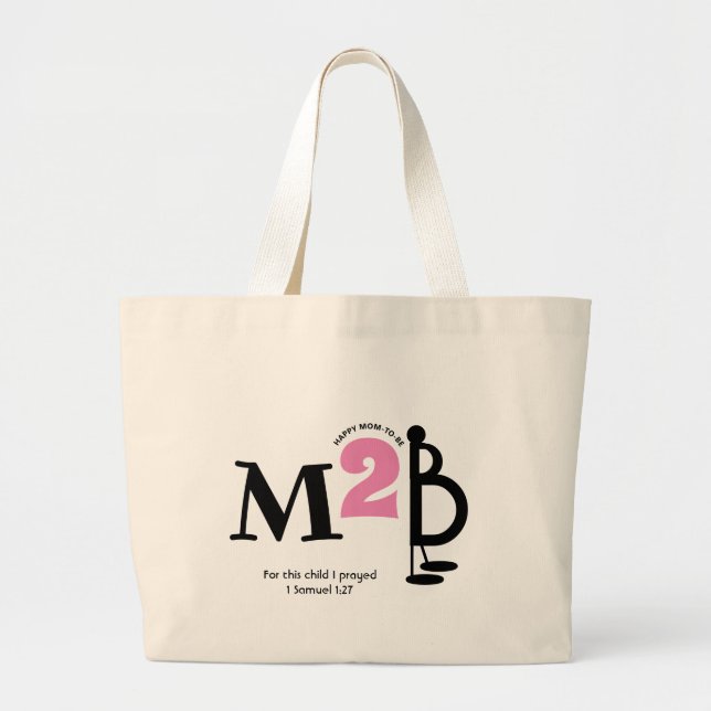 Grand Tote Bag Mignonne Maman M2B Pour Être Chrétienne (Devant)