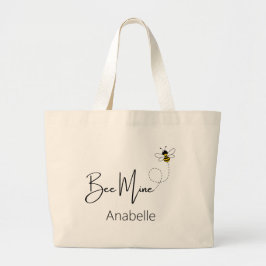 Grand Tote Bag Mine d'abeilles - Valentine Day Cute Bee Custom