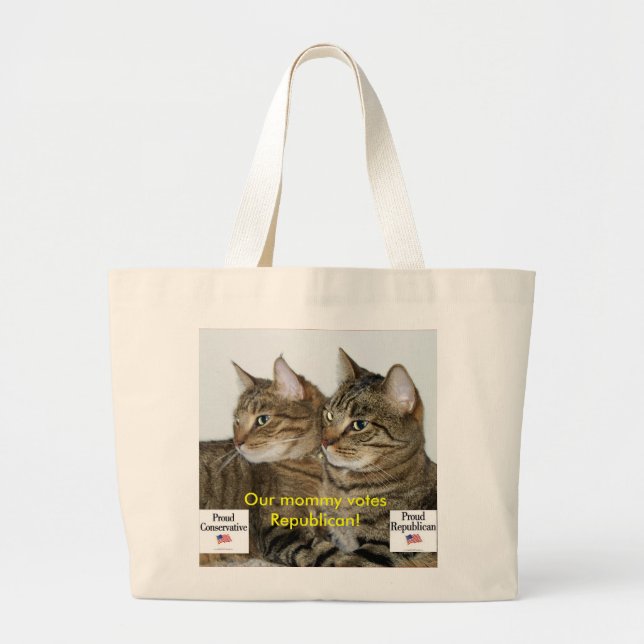 Grand Tote Bag Minous républicains (Devant)