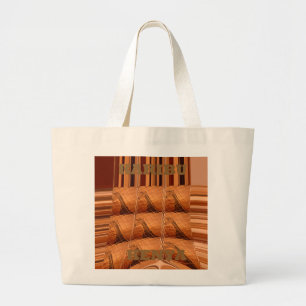 Grand Tote Bag Miroir africain traditionnel : Girafe tissée