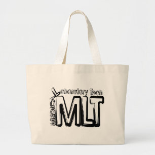 GRAND TOTE BAG MLT GRUNGE TEXTE TECHNICIEN DE LABORATOIRE MÉDICAL