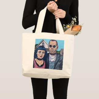 Grand Tote Bag Modern American Gothic Art- Grant Woods Inspired