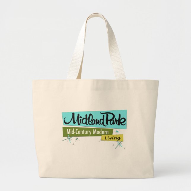 Grand Tote Bag Moderne du milieu du siècle (Devant)