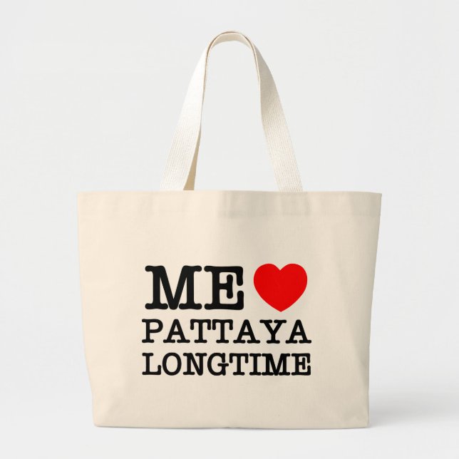 GRAND TOTE BAG MOI AIME PATTAYA LONGTIME (Devant)