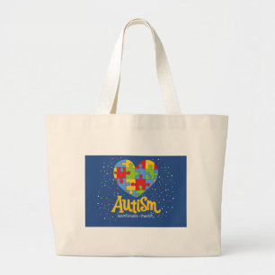 Grand Tote Bag mois de la sensibilisation à l'autisme